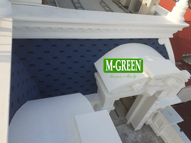 Công trình thi công ngói lợp bitum kiểu tổ ong