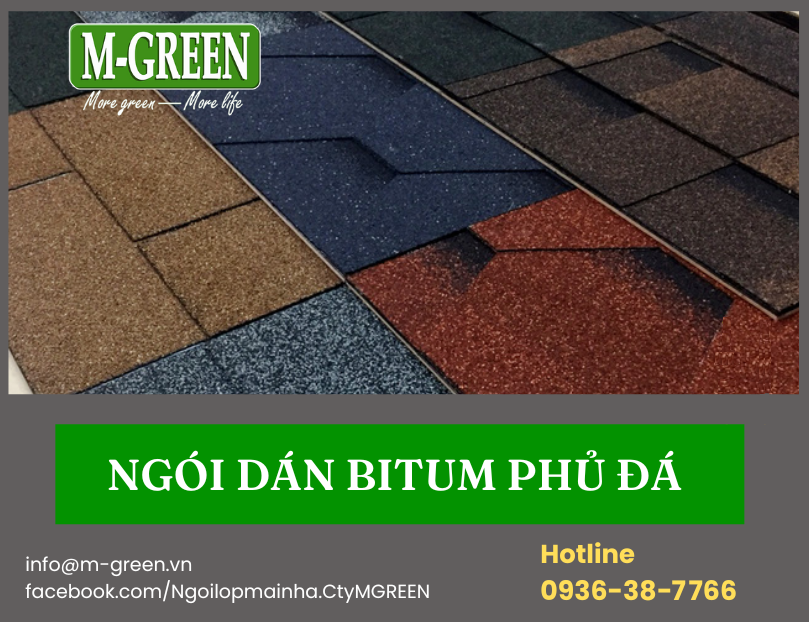 Mua ngói bitum phủ đá tại M-GREEN