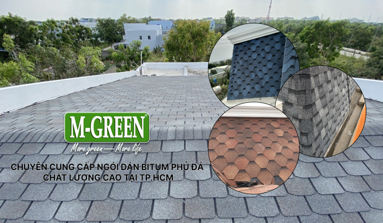 M-GREEN - nơi bán ngói dán bitum phủ đá uy tín